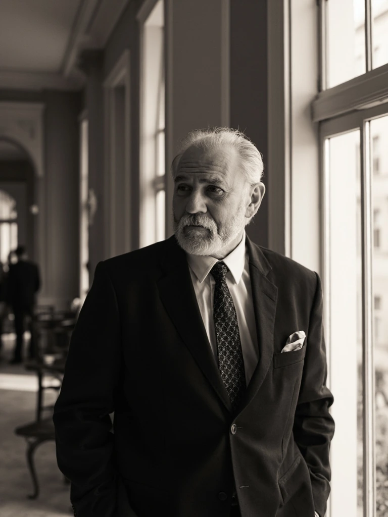Portrait of the head concierge at Hotel Coppedè